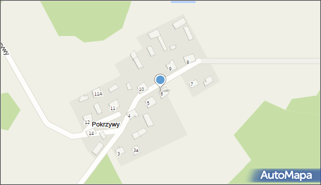 Pokrzywy, Pokrzywy, 6a, mapa Pokrzywy