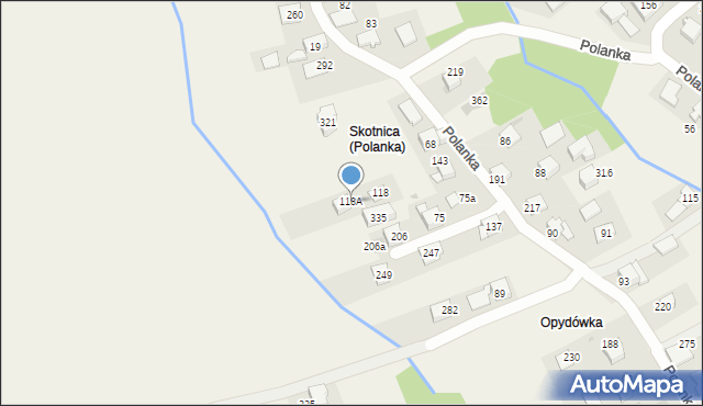 Polanka, Polanka, 118A, mapa Polanka