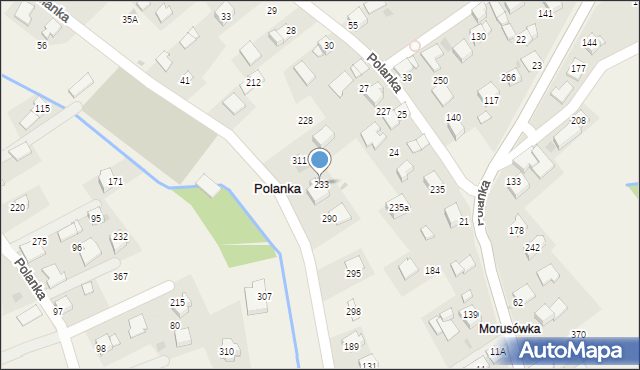 Polanka, Polanka, 233, mapa Polanka