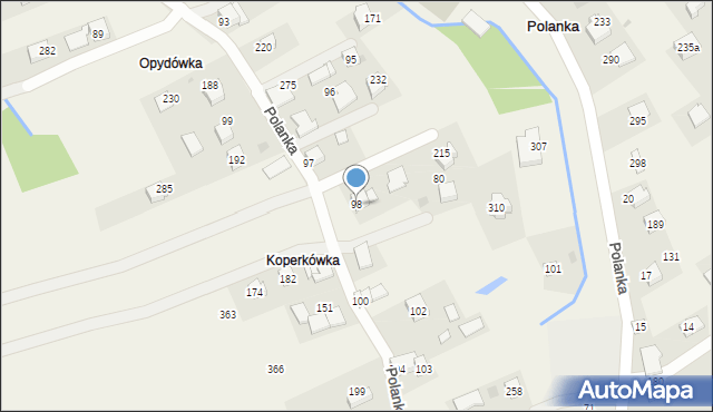 Polanka, Polanka, 98, mapa Polanka