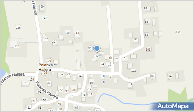 Polanka Hallera, Polanka Hallera, 12, mapa Polanka Hallera
