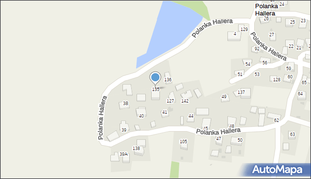 Polanka Hallera, Polanka Hallera, 135, mapa Polanka Hallera