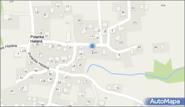 Polanka Hallera, Polanka Hallera, 9, mapa Polanka Hallera