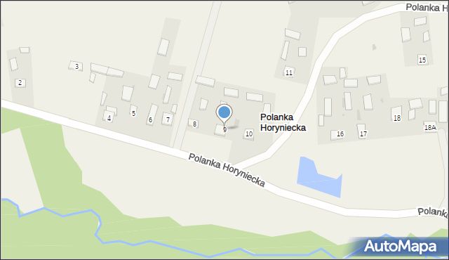 Polanka Horyniecka, Polanka Horyniecka, 9, mapa Polanka Horyniecka