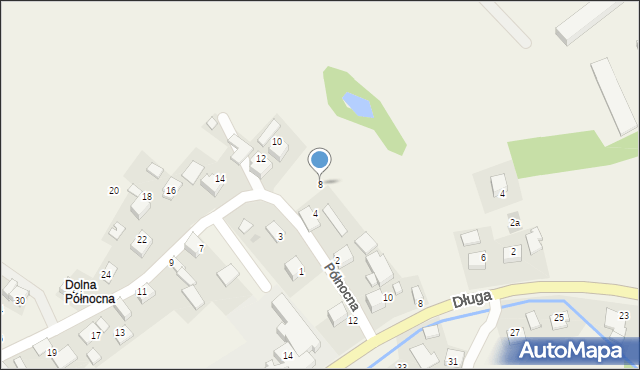 Polanka Wielka, Północna, 8, mapa Polanka Wielka