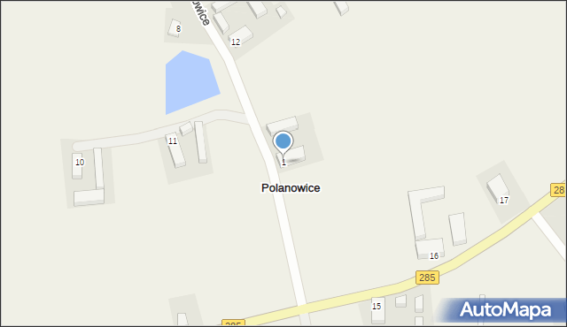 Polanowice, Polanowice, 1, mapa Polanowice