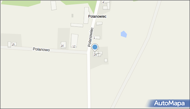 Polanowo, Polanowiec, 1A, mapa Polanowo