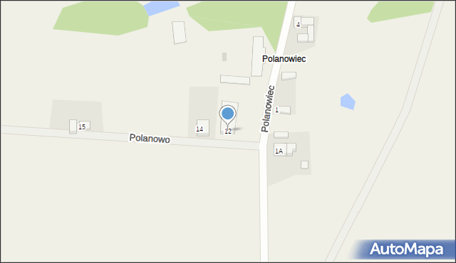 Polanowo, Polanowo, 12, mapa Polanowo