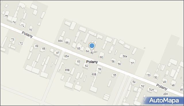Polany, Polany, 61, mapa Polany