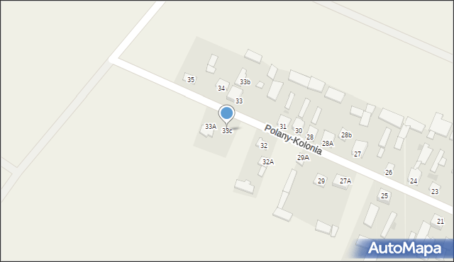 Polany-Kolonia, Polany-Kolonia, 33c, mapa Polany-Kolonia