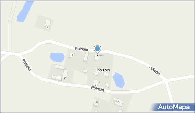 Połapin, Połapin, 3, mapa Połapin