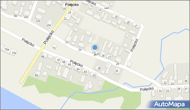 Połęcko, Połęcko, 25, mapa Połęcko