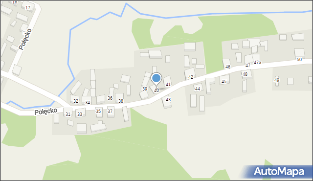 Połęcko, Połęcko, 40, mapa Połęcko