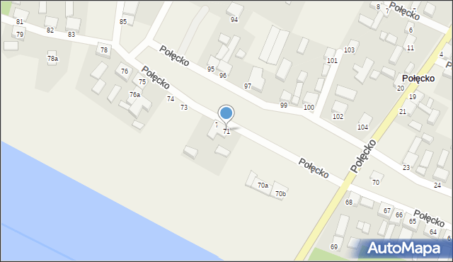 Połęcko, Połęcko, 71, mapa Połęcko
