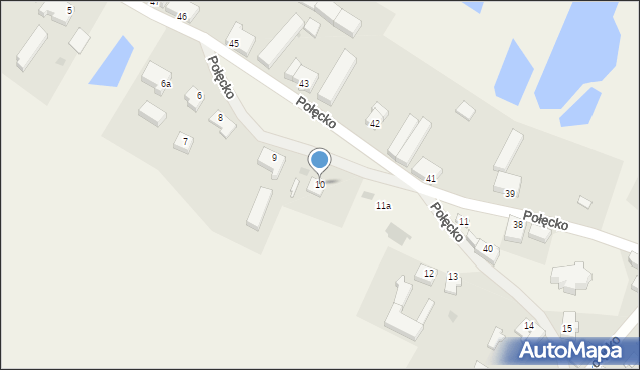 Połęcko, Połęcko, 10, mapa Połęcko