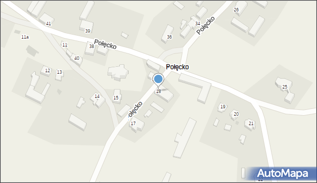 Połęcko, Połęcko, 18, mapa Połęcko