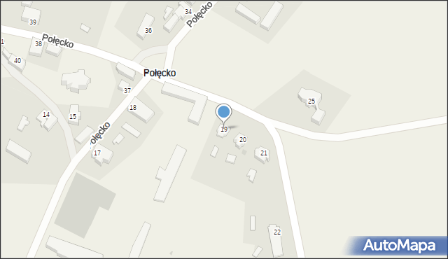 Połęcko, Połęcko, 19, mapa Połęcko