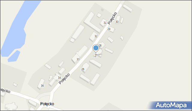 Połęcko, Połęcko, 27, mapa Połęcko