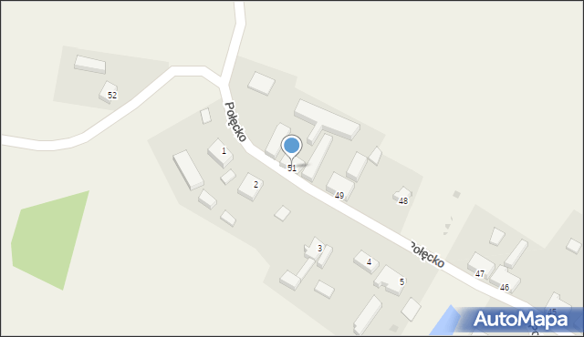 Połęcko, Połęcko, 51, mapa Połęcko