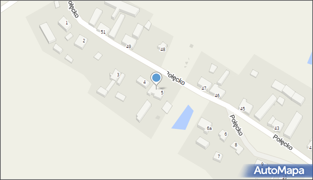 Połęcko, Połęcko, 5a, mapa Połęcko