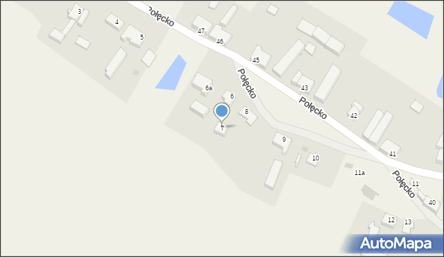Połęcko, Połęcko, 7, mapa Połęcko