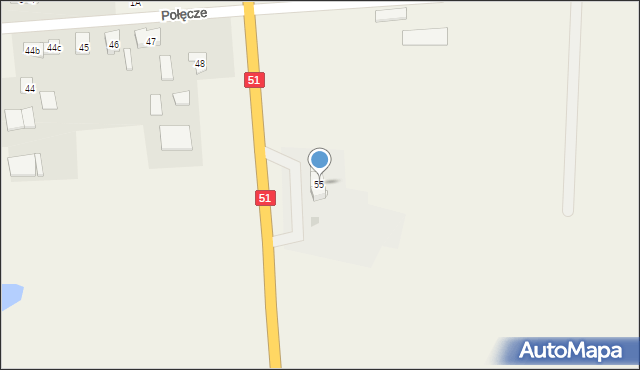Połęcze, Połęcze, 55, mapa Połęcze