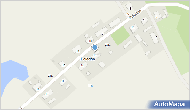 Poledno, Poledno, 13, mapa Poledno