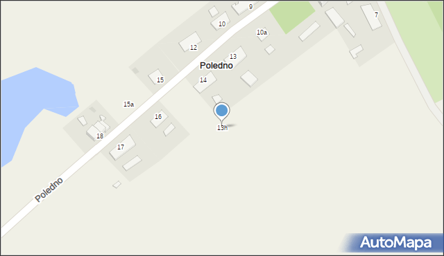 Poledno, Poledno, 13h, mapa Poledno