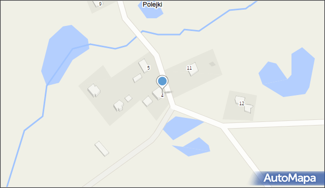 Polejki, Polejki, 4, mapa Polejki