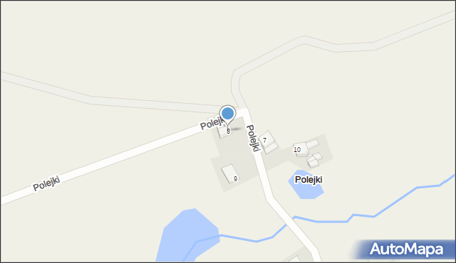 Polejki, Polejki, 8, mapa Polejki