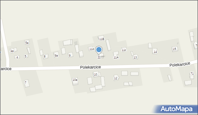 Polekarcice, Polekarcice, 11, mapa Polekarcice