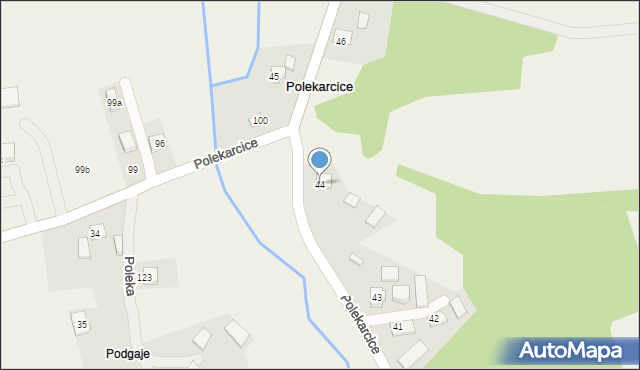 Polekarcice, Polekarcice, 44, mapa Polekarcice