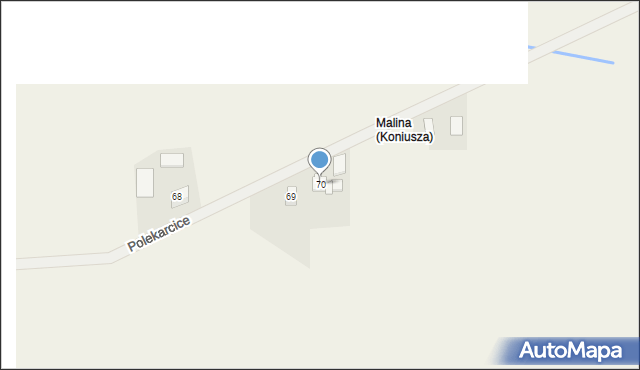 Polekarcice, Polekarcice, 70, mapa Polekarcice
