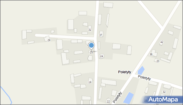 Poletyły, Poletyły, 23, mapa Poletyły