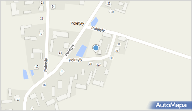 Poletyły, Poletyły, 50, mapa Poletyły