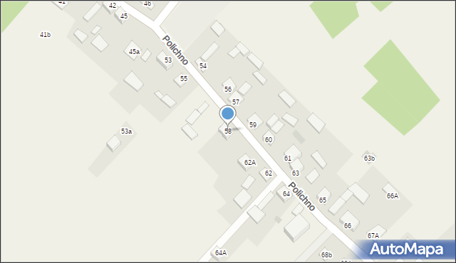 Polichno, Polichno, 58, mapa Polichno
