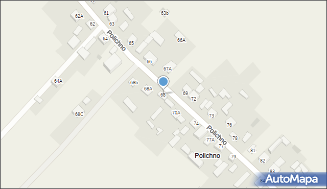 Polichno, Polichno, 68, mapa Polichno