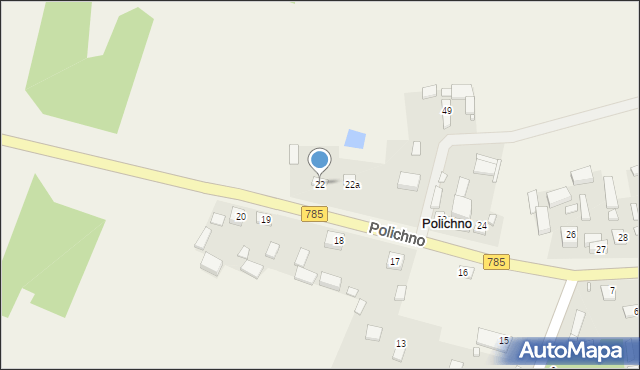 Polichno, Polichno, 22, mapa Polichno