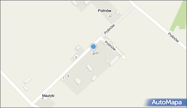 Polinów, Polinów, 10, mapa Polinów