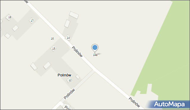 Polinów, Polinów, 14a, mapa Polinów