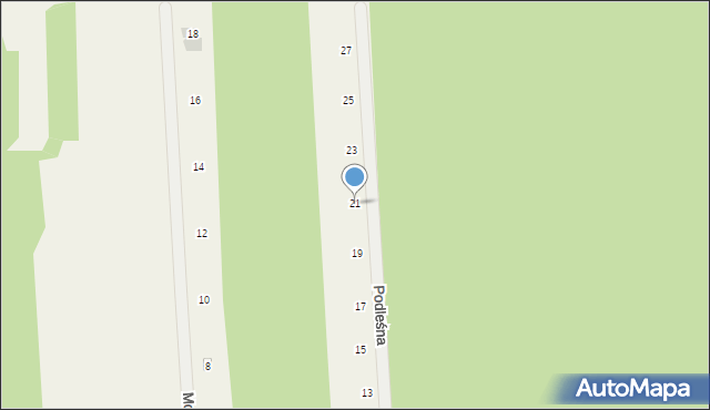 Polków, Podleśna, 21, mapa Polków