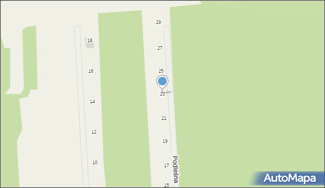 Polków, Podleśna, 23, mapa Polków