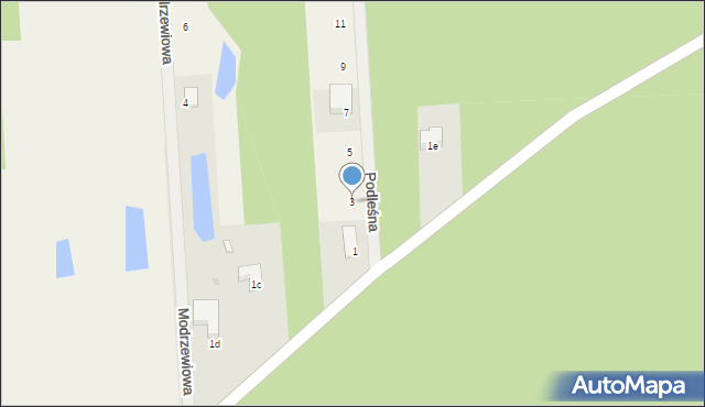 Polków, Podleśna, 3, mapa Polków