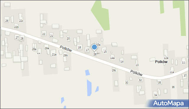 Polków, Polków, 16, mapa Polków