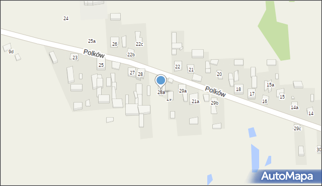 Polków, Polków, 28a, mapa Polków