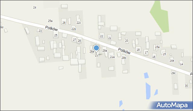 Polków, Polków, 29, mapa Polków