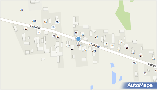 Polków, Polków, 29a, mapa Polków