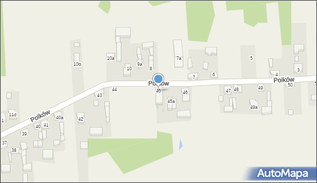 Polków, Polków, 45, mapa Polków