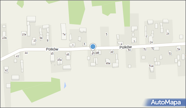 Polków, Polków, 47, mapa Polków
