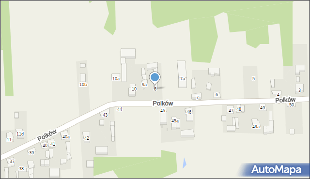Polków, Polków, 8, mapa Polków